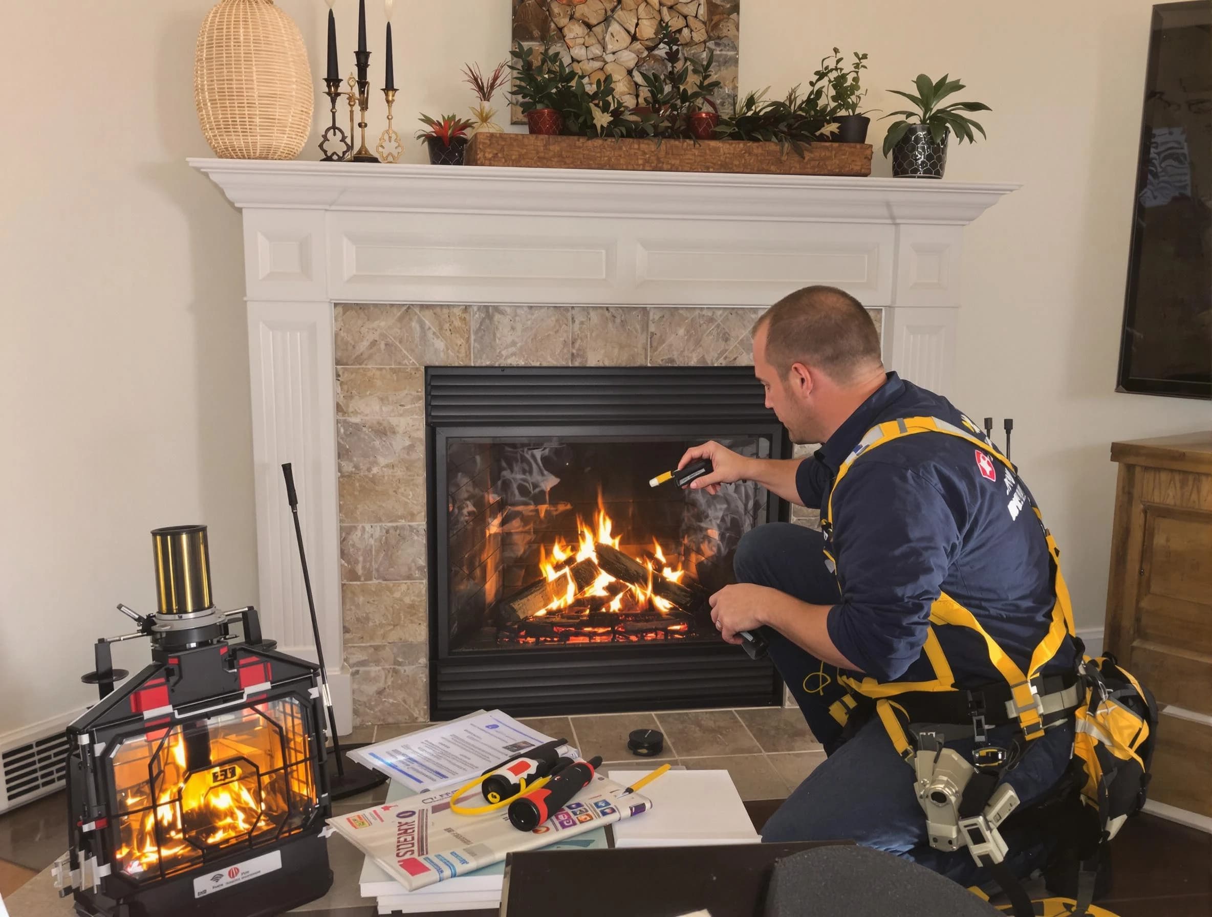Safety-focused fireplace inspection by Pleasant View Chimney Sweep in Pleasant View, TN