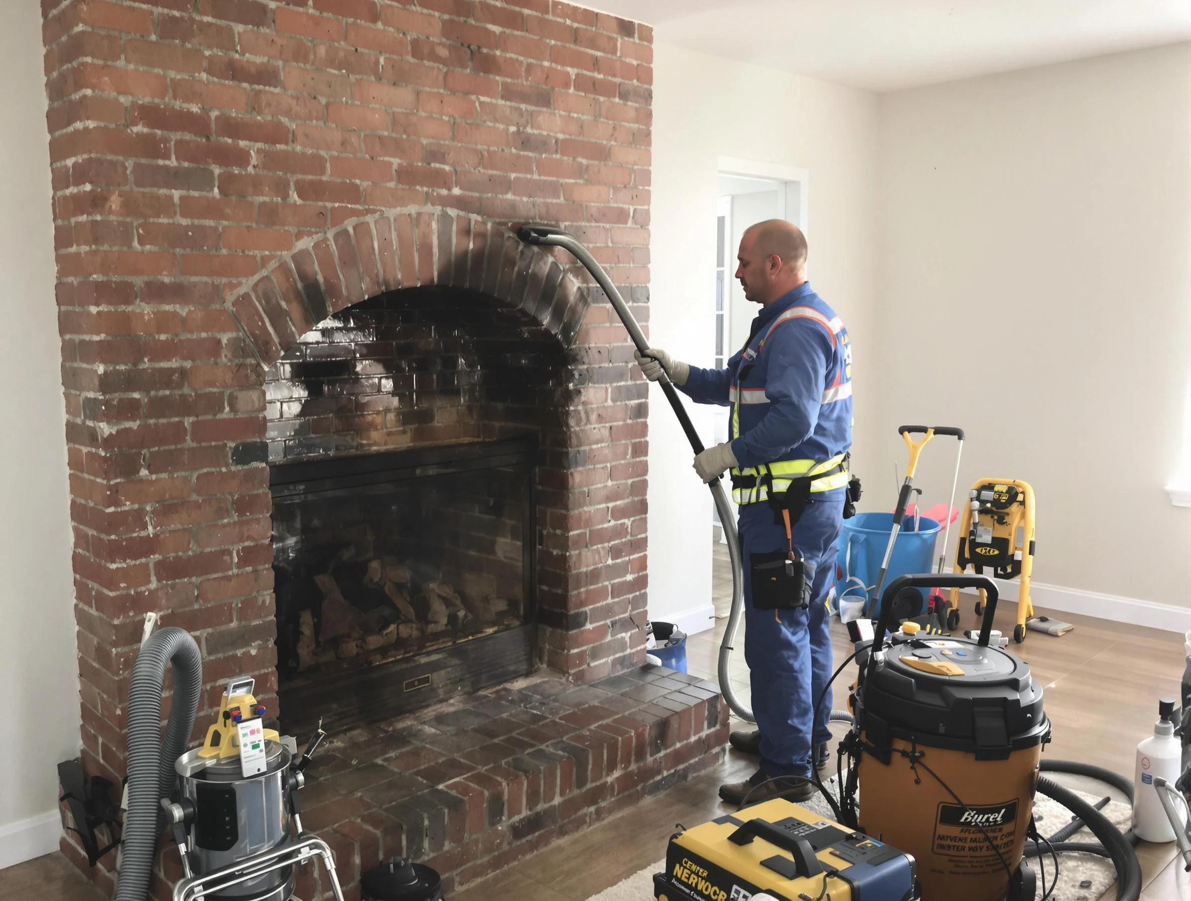 Pleasant View Chimney Sweep expert performing detailed chimney sweep in Pleasant View, TN